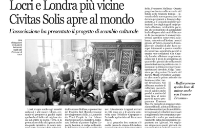 Londra e Locri più vicine: Civitas Solis apre al mondo